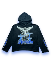 Load image into Gallery viewer, Distressed Ashes to Angels Hoodie Blue/Black

